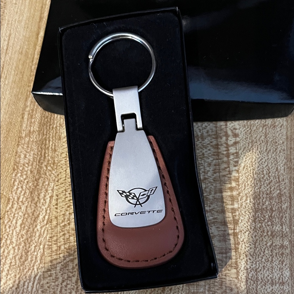 Corvette Brown and Silver Keychain